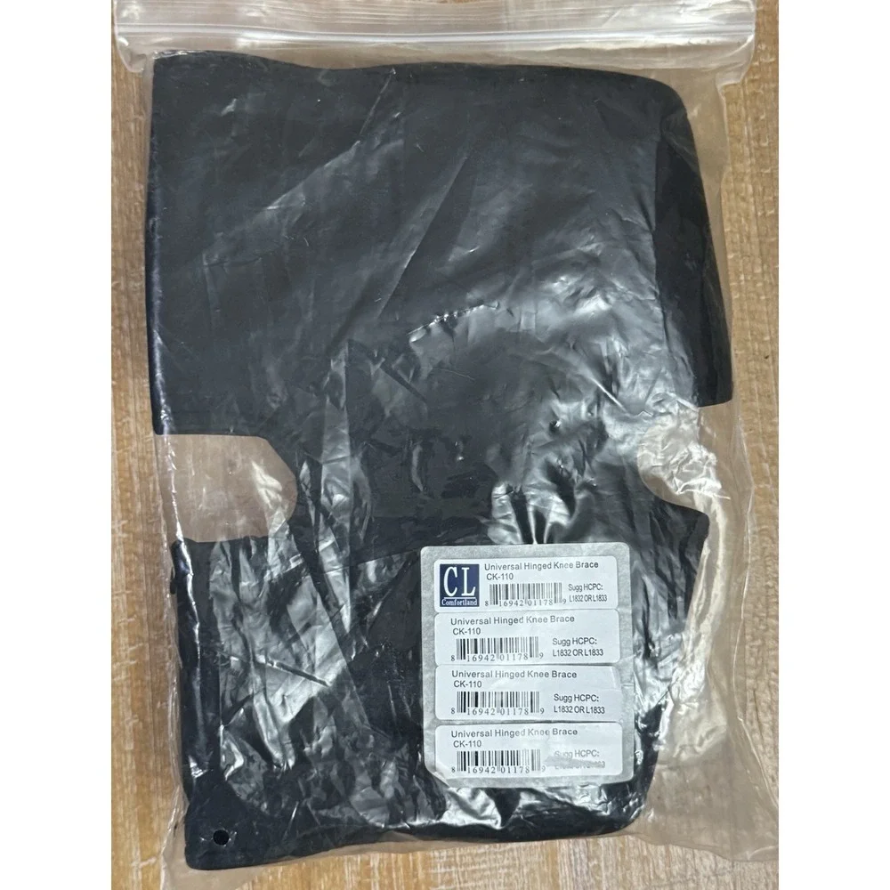Comfortland CK-110 Black Universal Hinged Knee‎ Brace Quality Brand New One Size